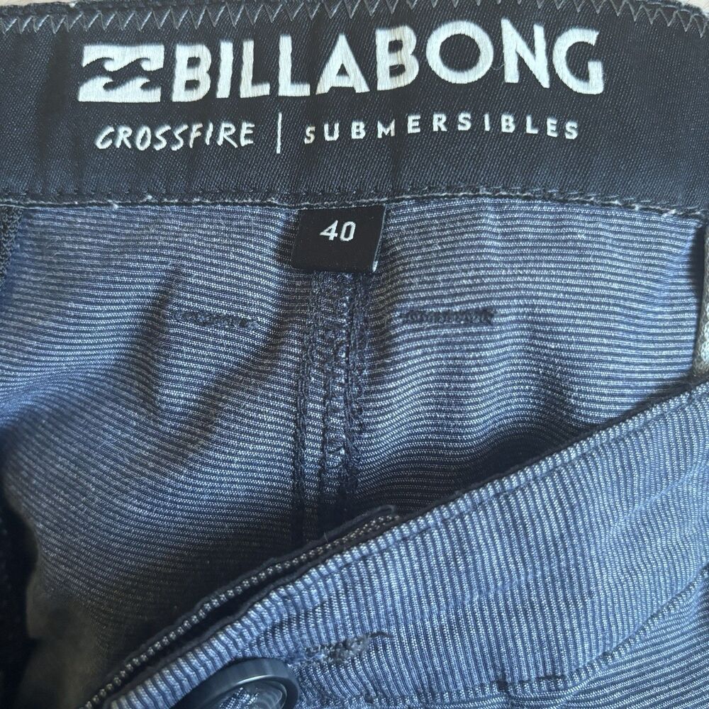 Billabong Mens Crossfire Submersible Stretch Gray Board Shorts 40 Beach Tropical - Picture 10 of 14